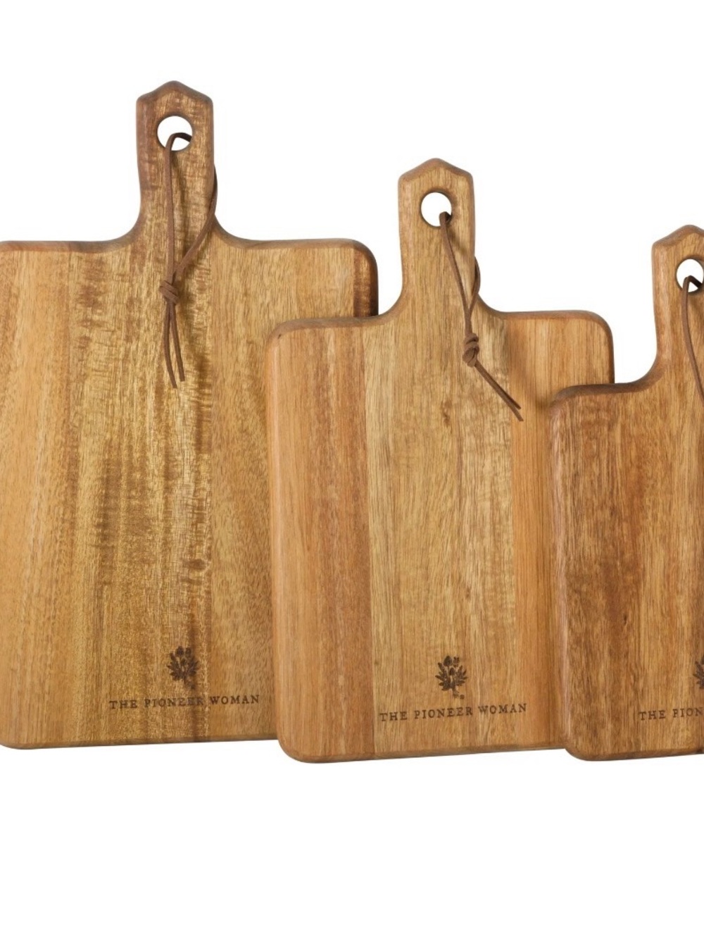 The Pioneer Woman Natural Wood Cutting & Serving Boards Set - Brown